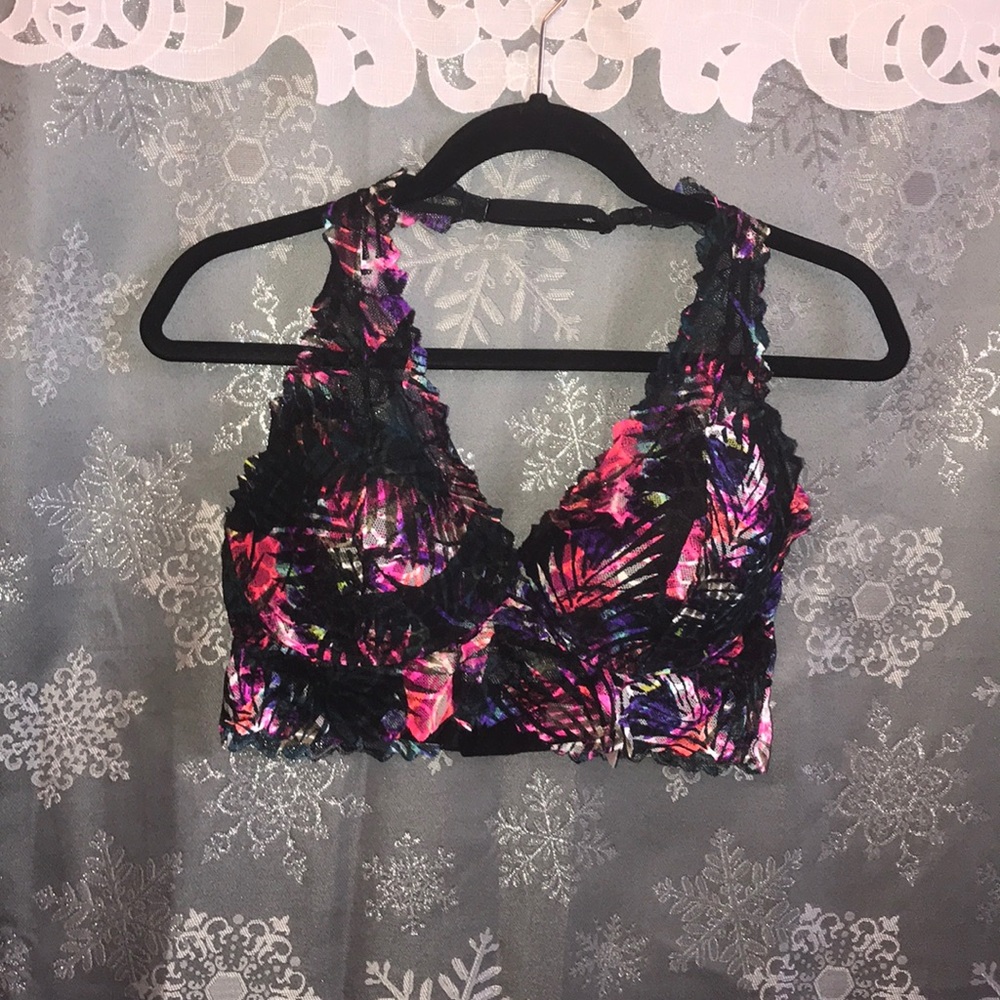PINK Lace Bralette: RARE Multi Color